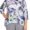 Wholesale 🔥 Alfred Dunner Plus Size Brushstroke Floral Print Knit Top 🥰 -Alfred Dunner Sales Belk 1057