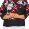 Outlet 🧨 Alfred Dunner Plus Size Empire State Crew Neck 3/4 Sleeve Floral Print Top 🧨 -Alfred Dunner Sales Belk 1168