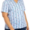Coupon 🌟 Alfred Dunner Plus Size American Dream Cherry Stripe Button Up 👕 Shirt 🧨 -Alfred Dunner Sales Belk 1172