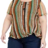 Flash Sale 🔔 Alfred Dunner Plus Size Vertical Stripe Textured Knit Top ⌛ -Alfred Dunner Sales Belk 1176