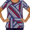 Best deal ⌛ Alfred Dunner 👩 Women's American Dream Stripe Patch Knit Top 🎁