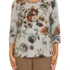 Outlet 🎁 Alfred Dunner Petite Classics Squirrel Print Knit Top 😍 -Alfred Dunner Sales Belk 1205