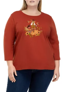 Best deal ⭐ Alfred Dunner Plus Size Scarecrow Knit Top 🌟