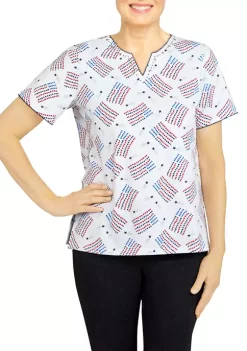 Wholesale βοΈ Alfred Dunner π© Women's American Dream Grand Ole Flag Knit Top π