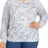 Coupon 💯 Alfred Dunner Plus Size Floral Park Crew Neck Animal Print Top 🔥 -Alfred Dunner Sales Belk 1327