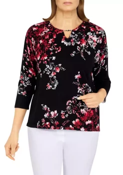 Budget 🌟 Alfred Dunner Petite Floral Sweater 🎉
