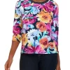 Top 10 🥰 Alfred Dunner Petite Realistic Flowers Print Knit Top 🔔