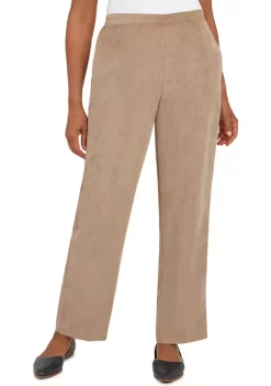 Best Pirce 🛒 Alfred Dunner Plus Size Stonehenge Corduroy Pull-On Straight Leg Pants 👍