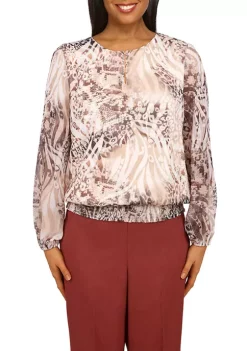 Top 10 🌟 Alfred Dunner 👩 Women's Animal Print Sweater 🎁 -Alfred Dunner Sales Belk 1389