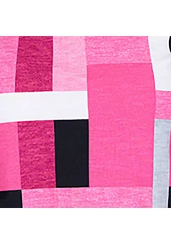 Top 10 ⭐ Alfred Dunner Plus Size Theater District Crew Neck 3/4 Sleeve Color Block Print Top 🌟 -Alfred Dunner Sales Belk 1419