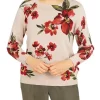 Cheap 🎁 Alfred Dunner 👩 Women's Tossed Floral Sweater 😉 -Alfred Dunner Sales Belk 1421