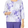 Flash Sale ✔️ Alfred Dunner 👩 Women's Tivoli Gardens Shadow Floral Print Sweater ✨ -Alfred Dunner Sales Belk 1522