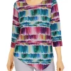 Outlet 😍 Alfred Dunner 👩 Women's Classics Brushstroke Print Knit Top 🛒 -Alfred Dunner Sales Belk 1546