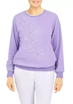 Promo 😉 Alfred Dunner 👩 Women's Asymmetric Floral Pullover 🔥 -Alfred Dunner Sales Belk 158