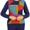 Brand new 🎁 Alfred Dunner Petite Lake Placid Color Block Crew Neck Sweater 😀 -Alfred Dunner Sales Belk 1583