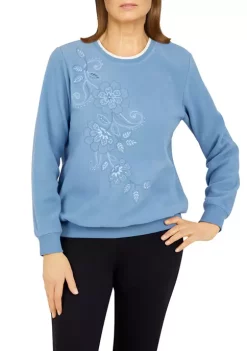 Promo 😉 Alfred Dunner 👩 Women's Asymmetric Floral Pullover 🔥 -Alfred Dunner Sales Belk 160