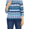 Best Pirce ✔️ Alfred Dunner 👩 Women's Classics Biadere Print Knit Sweater ⌛
