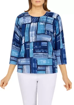 Cheapest 🥰 Alfred Dunner Petite Color Block Knit Sweater 🥰 -Alfred Dunner Sales Belk 1685