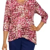 Wholesale 🎉 Alfred Dunner Petite Abstract Geometric Print Top ⌛ -Alfred Dunner Sales Belk 1731