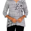 Coupon 🛒 Alfred Dunner Plus Size Butterfly Scroll Space Dye Top ⌛ -Alfred Dunner Sales Belk 1743