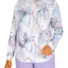 Best Sale 🔔 Alfred Dunner 👩 Women's Victoria Falls Long Sleeves Floral Print Hoodie ✨ -Alfred Dunner Sales Belk 1753