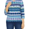 Best Pirce ⌛ Alfred Dunner Petite Biadere Print Sweater 🌟 -Alfred Dunner Sales Belk 1760