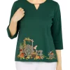Flash Sale 🤩 Alfred Dunner Petite Garden Gate Knit Top 🎉 -Alfred Dunner Sales Belk 1793