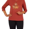 Hot Sale 😉 Alfred Dunner Petite Classics Scarecrow Knit Top 💯 -Alfred Dunner Sales Belk 1805
