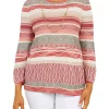 Promo 💯 Alfred Dunner 👩 Women's Striped Sweater 🎉