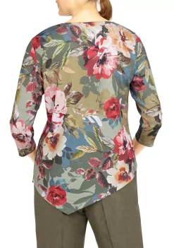 Buy 😍 Alfred Dunner 👩 Women's Floral Soft Knit Top 🎉 -Alfred Dunner Sales Belk 1837