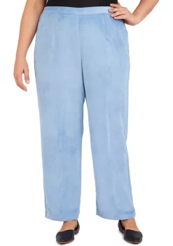 Cheap 👏 Alfred Dunner Plus Size Victoria Falls Corduroy Pull-On Straight Leg Pants 🎉 -Alfred Dunner Sales Belk 1869