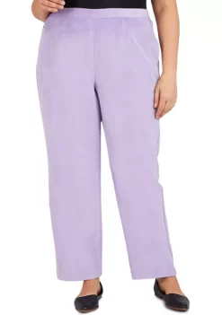 Cheap 👏 Alfred Dunner Plus Size Victoria Falls Corduroy Pull-On Straight Leg Pants 🎉 -Alfred Dunner Sales Belk 1870