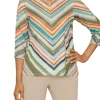 Best Pirce 👏 Alfred Dunner 👩 Women's Watercolor Chevron Top 👏 -Alfred Dunner Sales Belk 1879