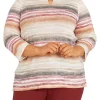 Brand new 🌟 Alfred Dunner Plus Size Watercolor Biadere Knit Top 🎉 -Alfred Dunner Sales Belk 1885