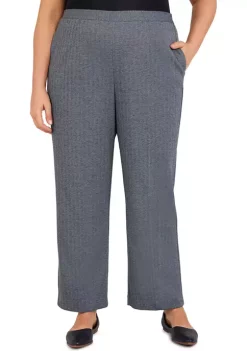 Buy π Alfred Dunner Plus Size Empire State Knit Herringbone Pull-On Pants π―