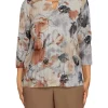 Wholesale 🔥 Alfred Dunner 👩 Women's Watercolor Floral Knit Top 😉