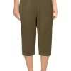 Budget ⌛ Alfred Dunner 👩 Women's Easy Living Comfort Knit Capri Pants 🎁