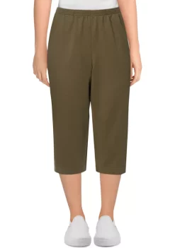 Budget ⌛ Alfred Dunner 👩 Women's Easy Living Comfort Knit Capri Pants 🎁 -Alfred Dunner Sales Belk 1952