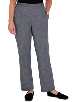 Best Sale ❤️ Alfred Dunner Petite Theater District Mélange Pull On Pants ✔️