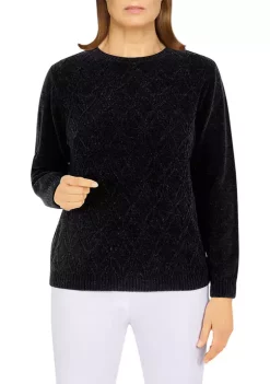 Brand new 🎉 Alfred Dunner 👩 Women's Chenille Cable Stitch Sweater 🤩