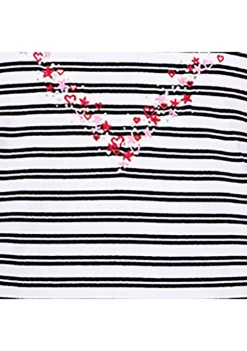 Flash Sale ⌛ Alfred Dunner 👩 Women's Checking In Embroidered Heart Striped Top ⌛ -Alfred Dunner Sales Belk 2008