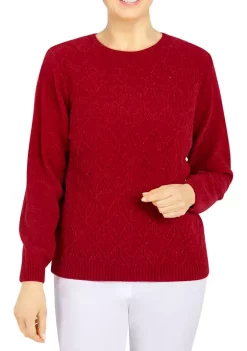 Brand new 🎉 Alfred Dunner 👩 Women's Chenille Cable Stitch Sweater 🤩 -Alfred Dunner Sales Belk 202