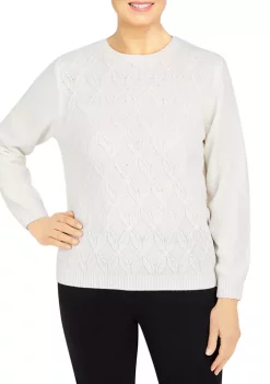 Brand new 🎉 Alfred Dunner 👩 Women's Chenille Cable Stitch Sweater 🤩 -Alfred Dunner Sales Belk 203
