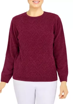 Brand new 🎉 Alfred Dunner 👩 Women's Chenille Cable Stitch Sweater 🤩 -Alfred Dunner Sales Belk 205
