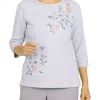Best reviews of ⭐ Alfred Dunner Plus Size Shenandoah Valley Crew Neck 3/4 Sleeve Heather Knit Top 😀 -Alfred Dunner Sales Belk 2055