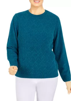 Brand new 🎉 Alfred Dunner 👩 Women's Chenille Cable Stitch Sweater 🤩 -Alfred Dunner Sales Belk 206