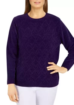 Brand new 🎉 Alfred Dunner 👩 Women's Chenille Cable Stitch Sweater 🤩 -Alfred Dunner Sales Belk 207