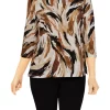 Buy 👍 Alfred Dunner 👩 Women's Classics Skin Brushstroke Print Knit Top 🥰 -Alfred Dunner Sales Belk 210