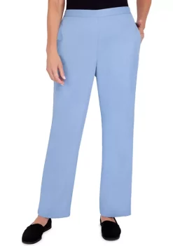 Hot Sale ⭐ Alfred Dunner Petite Victoria Falls Corduroy Pull-On Straight Leg Regular Length Pants 👍 -Alfred Dunner Sales Belk 2117