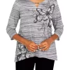 Promo 🔔 Alfred Dunner Petite Butterfly Scroll Space Dye Top 🎉 -Alfred Dunner Sales Belk 2119